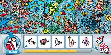 An underwater adventure - surely Wally's red and white outfit will stand out, here