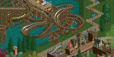 A very twisty, close-quarters rollercoaster