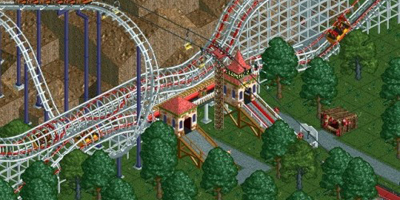 A rollercoaster, set out to be like a tunnel