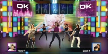 A two-player game with three backing dancers