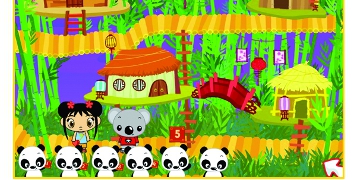 A mini-game involving pandas