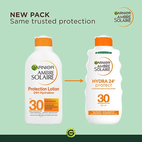image 1, New pack, same trusted protection. Image 2, Apply just before exposure, re-apply frequently and generously, avoid eye area. Image 3, A strict formulation charter- high protection, responsibly sourced shea butter. water resistant. protect against UVB and UVS. recognised by the british skin foundation. non greasy and quick absoprtion. recyclable bottle. anti-dryness formula. cruetly free international