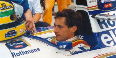 Ayrton Senna Sat In His Racing Car