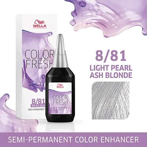 Image 1, WELLA PROFESSIONALS COLOR FRESH WELLA COLOR 8/81 FRESH PH 6.5 SILVE SEMI-PERMANENT 8/81 COLOR 8/81 LIGHT PEARL ASH BLONDE SEMI-PERMANENT COLOR ENHANCER Image 2, 8/81 LIGHT PEARL ASH BLONDE Image 3, HEALTHY-LOOKING SHINE& COLOR Image 4, QUICK & EASY APPLICATION Image 5, CONDITIONING COLOR ENHANCER Image 6, LASTS UP TO 10 SHAMPOOS Image 7, EXPERT TIP WELLA ENRICH CARE RANGE PROFESSIONALS WELLA ENRICH THICK PROFESSIONALS WELLA PORESSIONIALS ENRICH ミ WELLA PROFESSIONALS ENRICH