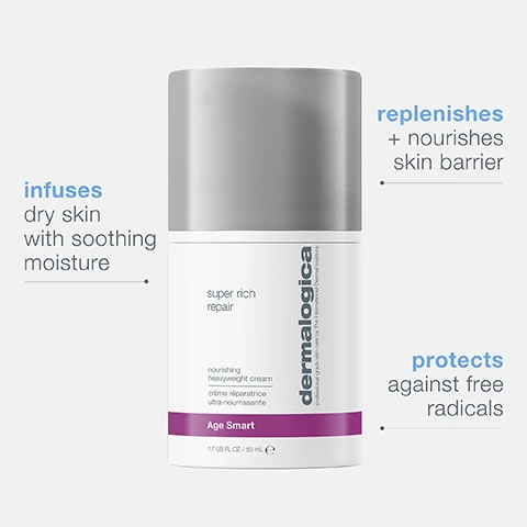 Image 1, infuses dry skin with soothing moisture. replenishes and nourishes skin barrier. protects against free radicals. image 2, new jumbo size available.