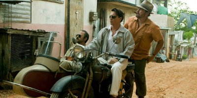 Still of Johnny Depp, Giovanni Ribisi and Michael Rispoli On MotorBike