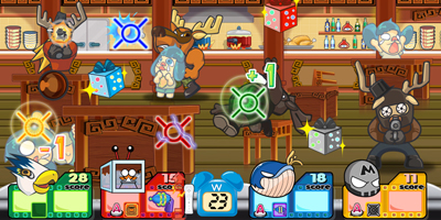 animal shoot out in a bar