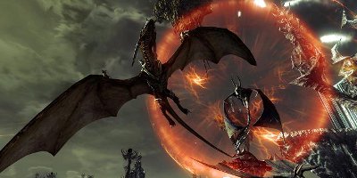 dragon in flame ball