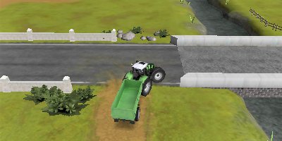 traktor turning onto road