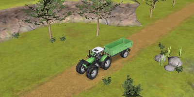 traktor on path