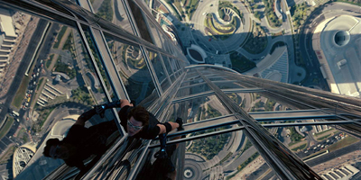 Tom Cruise Climbing Glass Building