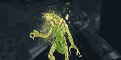 predator attacking an alien