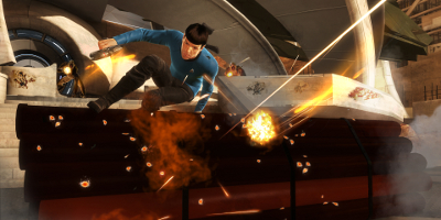 spock jumping over burning table