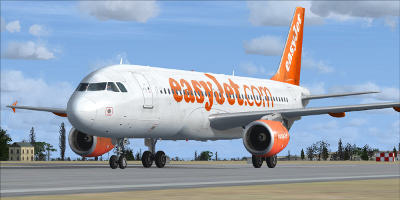 A typical Airbus A320 in the Easyjet colour scheme