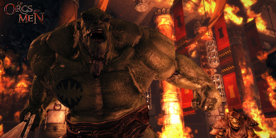 Orc in fire pit