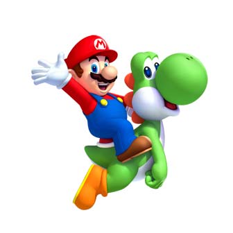 mario with yoshi
