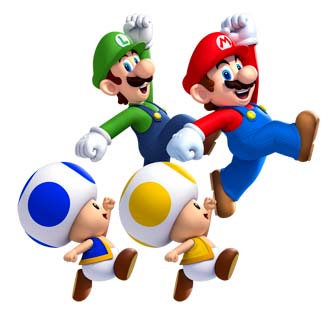 mario and luigi with gang