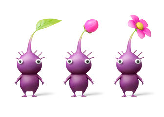 three little purple creatures