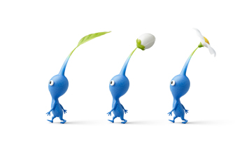 three little blue creatures