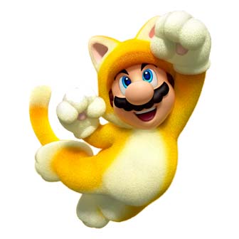mario in a cat costume