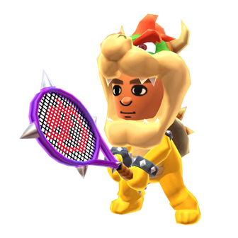 mii wearing a bowzer costume