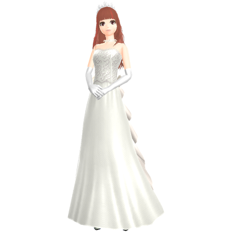 a girl wearing a wedding dress