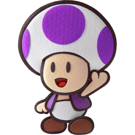 a purple mushroom waving