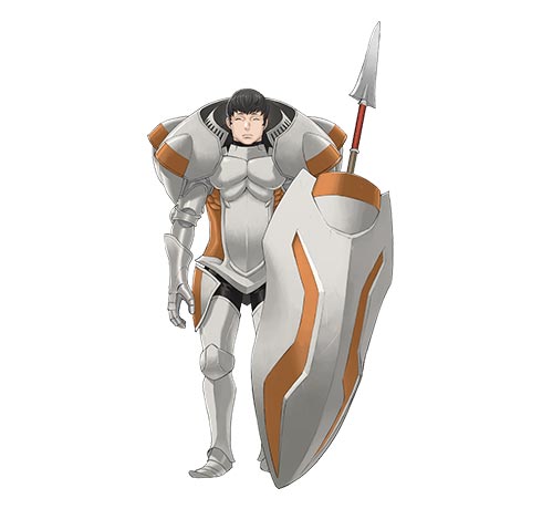 knight with his sheild