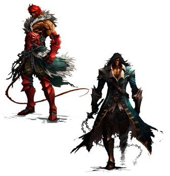 two men from castlevania posing