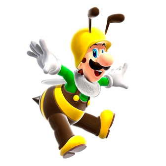 luigi dressed as a bumble bee