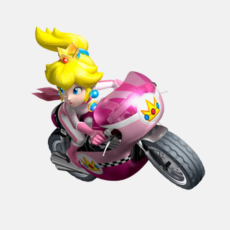 peaches on a bike