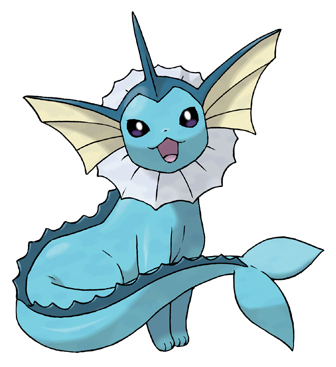 vaporeon showing his tail