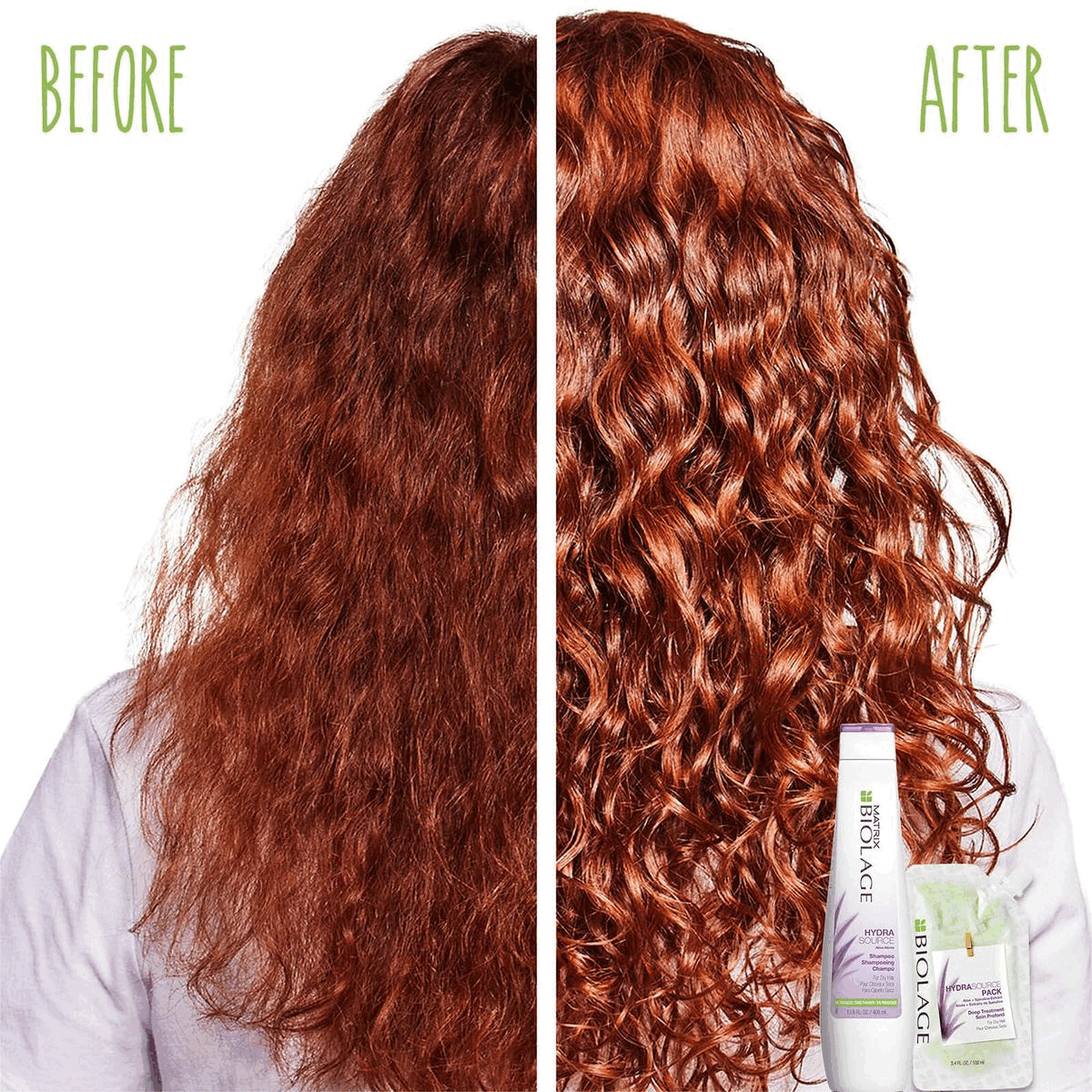 Before and after shot. Shampoo Review. Build Your regimen. Jenny Rey Global ambassador advice on how to use the product.