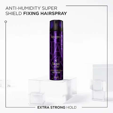 Image 1, Anti-Humidity super shield fixing hairspray, extra strong hold. Image 2, Styling, for texture volume and hold and helps to leave your hair soft nourished and glowing with silky touch. Image 3, Ceramides, Micro-beeswax and Xylose ingredient. Image 4, Styling, Hovig Etoyan/global professional ambassador- A hairspray that doesn't leave your hair crunchy or sticky, protects with a UV filter and resists humidity? That's coiffage couture. My go-to hairspray flexible hold