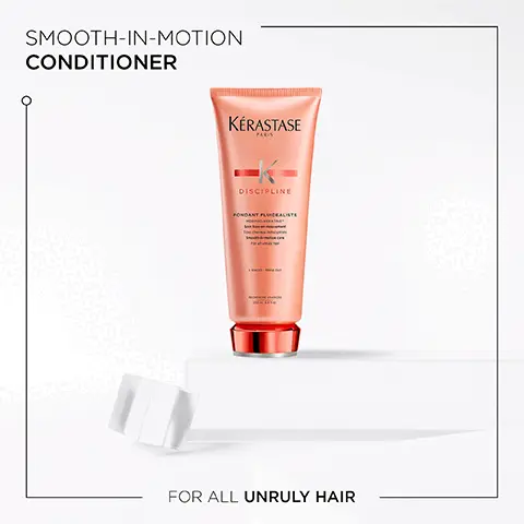 Image 1, Smooth in motion Conditioner, for sensitised unruly hair. Image 2, Discipline. Pro-keratin products smooth and tame unruly hair, anti-frizz benefits and fluidity, movement and shine. Image 3, Surface protectors and morpho-keratin ingredients. Image 4, Discipline, Hovig Etoyan/global professional ambassador- When my clients ask for a range to help make their hair more manageable. My answer is always the same: Discipline. It gently coats the hair fibre and helps provide supple hair that moves with you