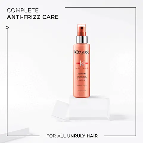 Image 1, Complete anti frizz care for all unruly hair. Image 2, Discipline. Pro-keratin products smooth and tame unruly hair, anti-frizz benefits and fluidity, movement and shine. Image 3, Surface protectors and morpho-keratin ingredients. Image 4, Discipline, Hovig Etoyan/global professional ambassador- When my clients ask for a range to help make their hair more manageable. My answer is always the same: Discipline. It gently coats the hair fibre and helps provide supple hair that moves with you