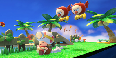 Captain Toad running from enemies
