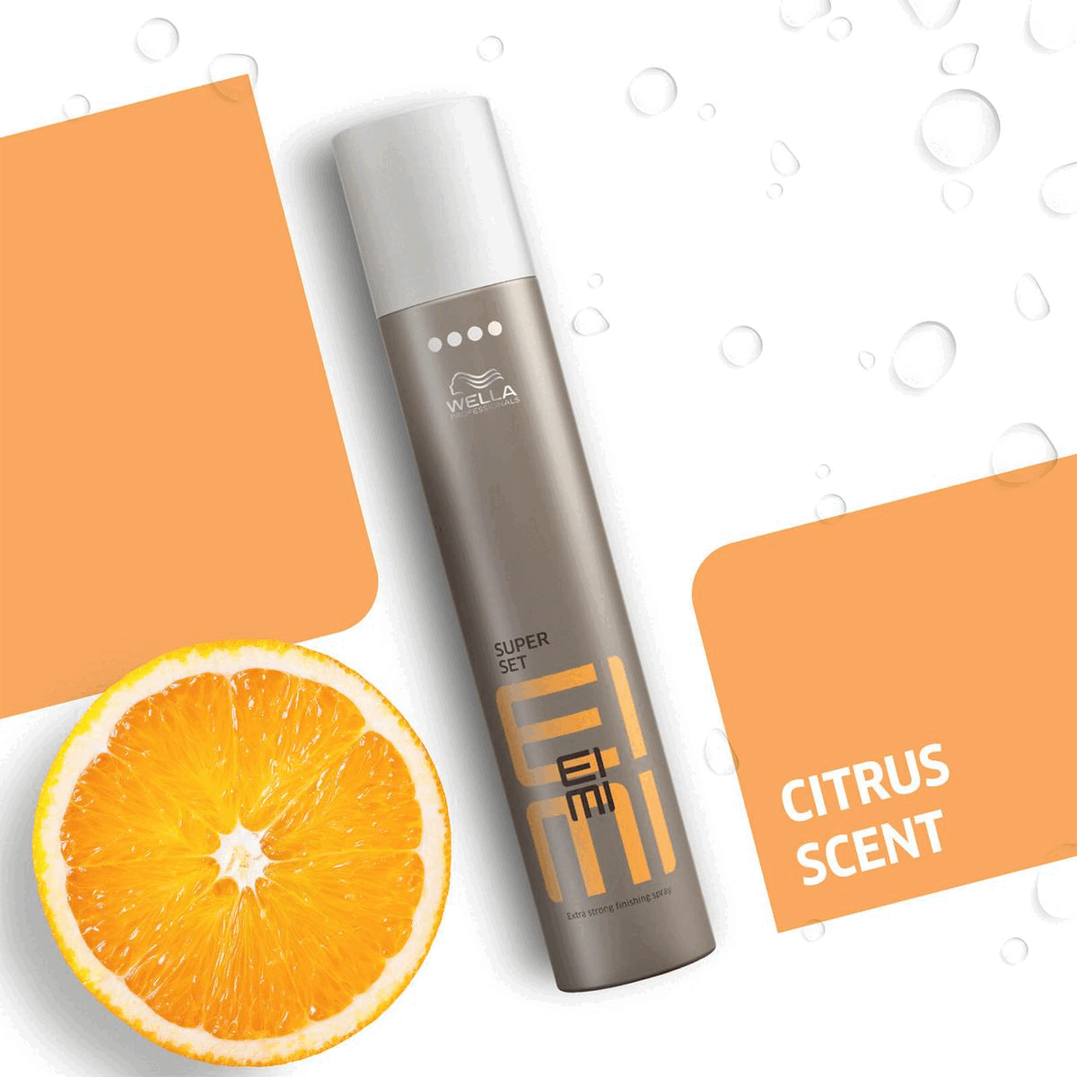 cirtus scent. Fixing hairspray - extra strong finishing spray. Hold - 4. extra strong and hair protection. discover other products