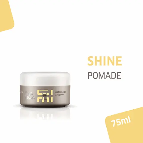 Image 1, WELLA JUST BRILLIANT Shine pomade SHINE POMADE 75ml Image 2, SMOOTH, SHINY HAIR Image 3, WELLA PROFESSIONALS ШЕ SMOOTH, SHINY HAIR Image 4, ANTI-FRIZZ EFFECT AND HUMIDITY PROTECTION Image 5, 1000 WELLA ESSIO JALS JUST BRILLIANT Shine pomade FE ORIENTAL SCENT Image 6, 00 HELLA DYNAMIC EL LLA PARTNER RECOMMENDATION SOLD SEPARATELY Image 7, WELLA 48 WELLA 000 WELLA WELLA ROOT •.00 SHOOT Coo WELLA ORY WELLA WELLA VE WELLA STRONG MISTYME 品 PEARL STYLER DISCOVER OTHER PRODUCTS