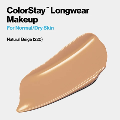 Image 1, colorstay longwear makeup for normal to dry skin. image 2, colour stay longwear makeup for normal to dry skin. flawless 24 hour wear, 24 hour hydration, hyaluronic acid boosts moisture by over 120%, transfer resistant, waterproof and mask friendly, oil free, SPF 20, fragrance free. image 3, 24 hour hydration, hyaluronic acid boosts skin's moisture by over 120%. image 4, even better than before. improved formula, now with more hyaluronic acid to boost skin's moisture. previous vs updated.