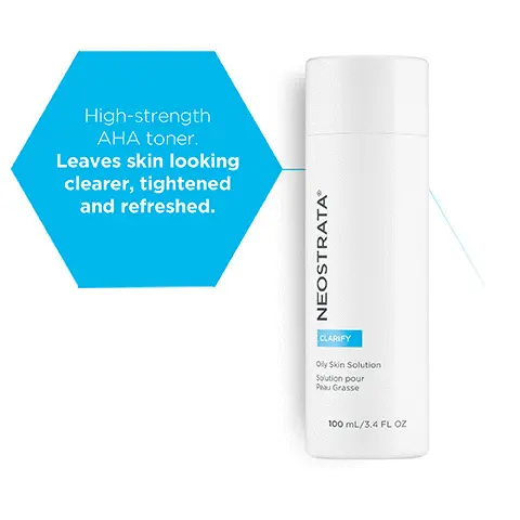 Image 1, high strength AHA toner leaves skin looking clearer, tightened and refreshed Image 2, Key Ingredients Image 3, lightweight toner absorbs easily, dermatologist and allergy tested, non-comedogenic Image 3, How to use Image 4, the regimen