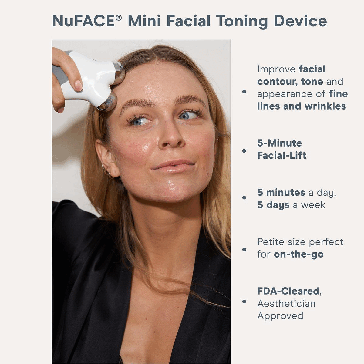 Benefits of the smoothing device. Results of the facial toning device. Comparison chart of Trinity, mini and fix devices