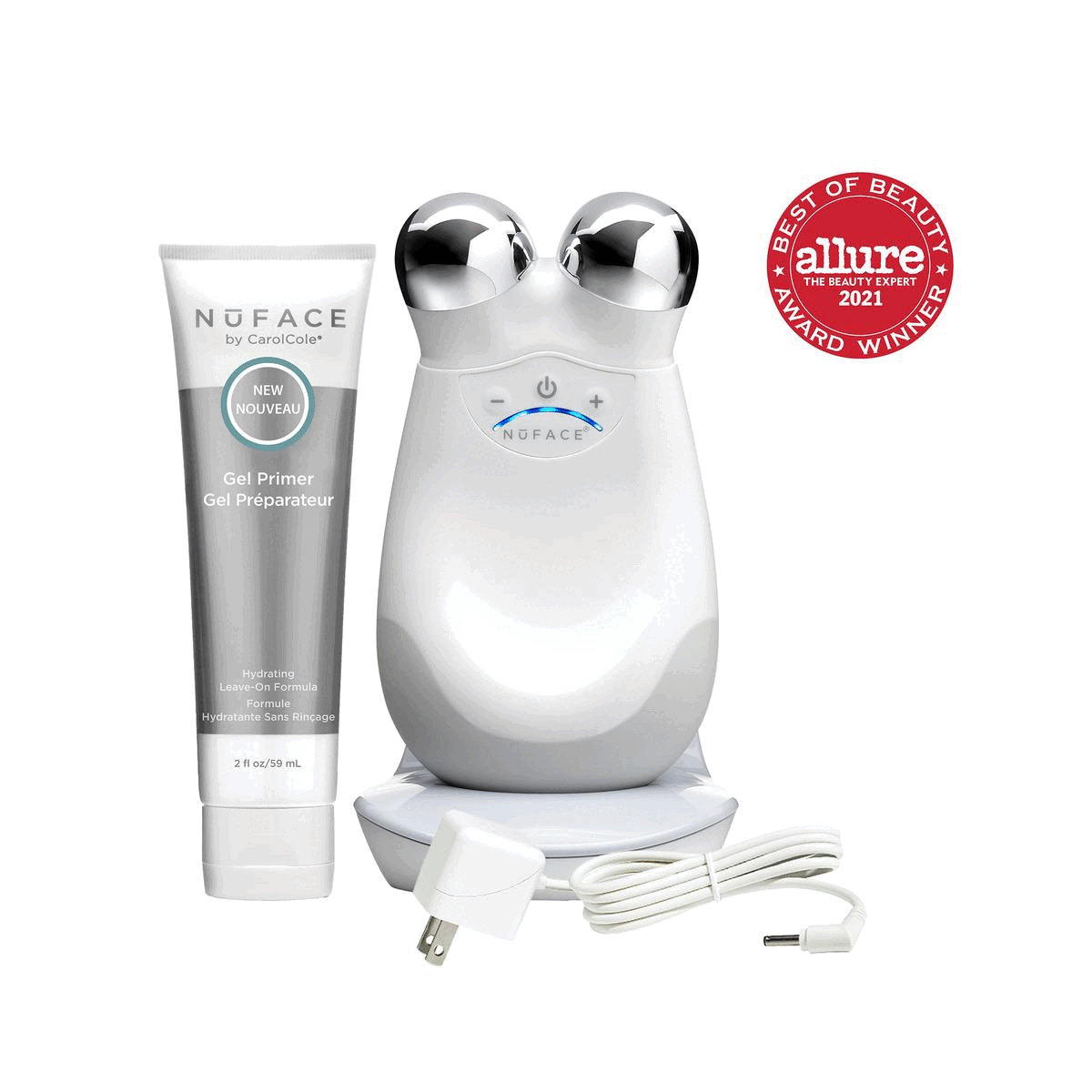 Best of Beauty award winner 2021. Benefits of the facial toning device. Results of the facial toning device. Add on attachments for advanced treatments. Comparison chart of Trinity, mini and fix devices