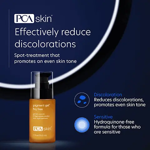Image 1: Effectively reduce discolouration's spot treatment that promotes an even skin tone, discolouration reduces discolorations, promotes even skin tone and sensitive hydroquinone free formula for those who are sensitive. Image 2, we've put our best into helping you feel your best. Lactic acid moisturises the skin, phenylethyl resorcinol helps promote and even skin tone, azelacic acid and kojic acid helps promote an even complexion and even skin tone and glutathione and silybin potent antioxidants. Image 3: complete your regimen: Pigment bar cleanses and provides even skin tone on face and body. Pigment gel HQ free spot treatment to promote and even skin tone, collagen hydrator deeply hydrates and firms dry and mature skin and daily defense broad spectrum SPF 50+ protection that defends against aging pollutants. Image 4: 5 star customer rating: i was introduced to pigment gel a couple of years ago and it was very effective on my dark spots it made my skin very bright and beautiful
