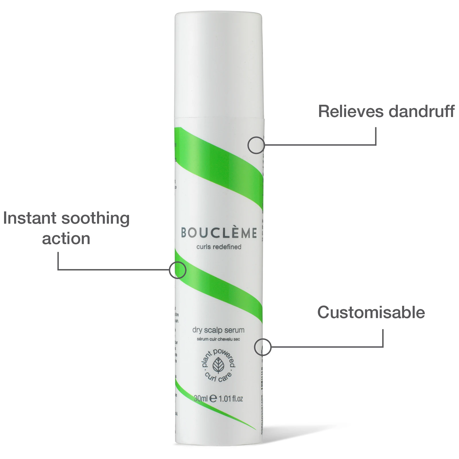 relieves dandruff, instant soothing action, customisable