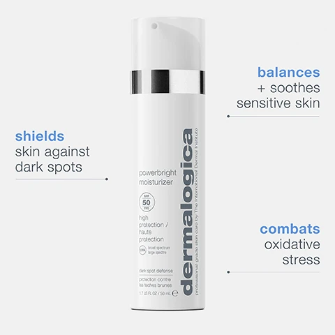 shields against dark spots. balances and soothes sensitive skin. combats oxidative stress.