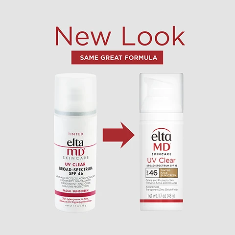 Image 1, new look same great formula. Image 2, UVA/UVB sun protection, leaves no residue, wear under makeup or alone, calms and protects acne-prone skin. Image 2,Formulated with: Niacinamide (vitamin b3)to reduce redness and restore suppleness. Image 3, number 1 dermatologist recommended professional sunscreen brand. Image 4, formulated with hyaluronic acid to reduce the appearance of fine lines and wrinkles. Image 5, think zinc oxide natural mineral compound that works as a sunscreen agent by reflecting and scattering UVA and UVB rays. Image 6, active ingredients 9.0% zinc oxide, 7.5% octinoxate. Image 7, Trusted by Dermatologists. Loved by skin. For over 30 years, EltaMD has been creating innovative products that cater to all skin types and conditions, from cosmetically elegant sunscreen to skincare that repairs and rejuvenates skin. Image 8, Free From oxybenzone, parabens, fragrances, dyes.  Image 9, complete your regimen. Oil free. Suitable for sensitive skin.