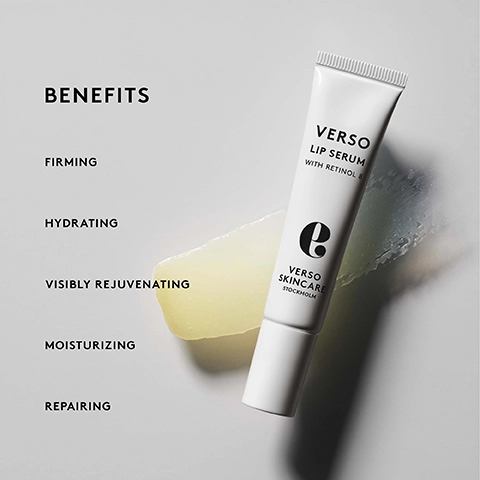 90% experienced smoother skin. 86% experienced brighter skin. 93% experienced instantly hydrated skin. 89% experienced visibly calmer skin. 81% experienced visibly tightening effect on stretched, enlarged pores. 91% experienced long term moisturisation effects. clinical efficacy study on verso hydration serum - self evalutation of study 20 subjects. image 2, benefits = hydrating, nourishing, soothing, moisturising, smoothing.