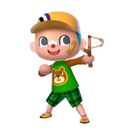 boy holding a sling shot