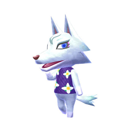 white wolf dressed up